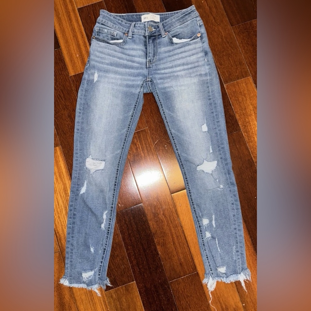Buckle Light Blue Distressed Skinny Jeans